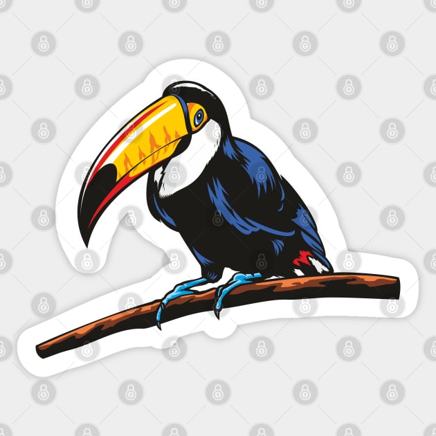 Toucan Sticker by Jamie Lee Art